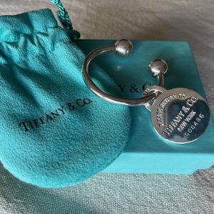 Tiffany & Co. Round Tag Screwball Key Ring - NEW